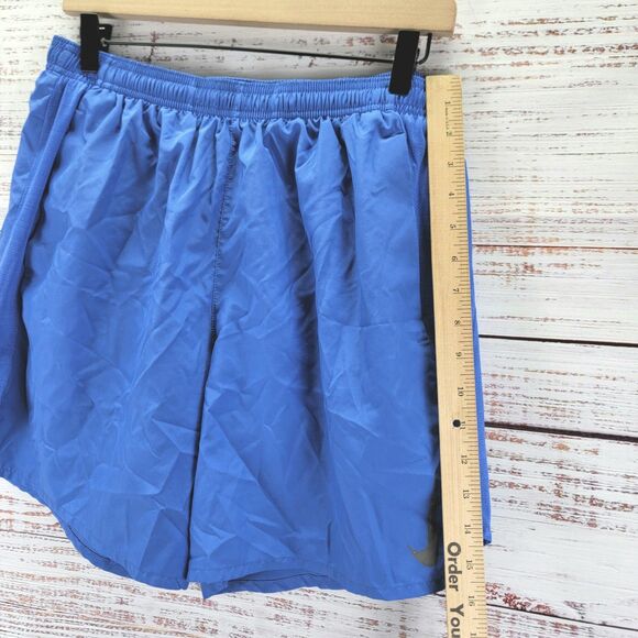 Nike Running Shorts Mens Large 6" Blue Challenger Lined Dri-Fit Gym AJ7687-402 - Picture 3 of 11